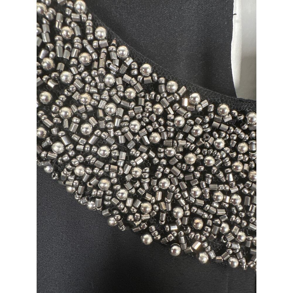 Joseph Ribkoff Beaded Collar Black Shift Dress Womens Size 6 - Picture 4 of 11